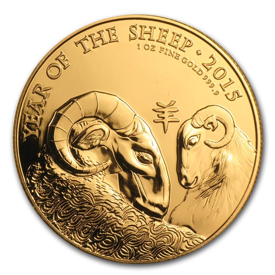 2015 Great Britain 1 oz Gold Year of the Sheep BU 2015 Great Britain 1 oz Gold Year of the Sheep BU
